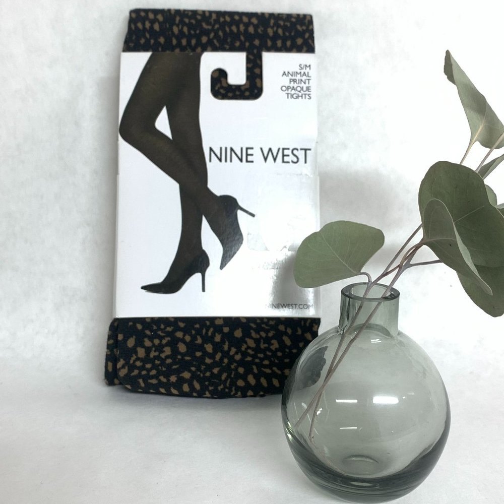 Nine West animal pattern tights, S/M